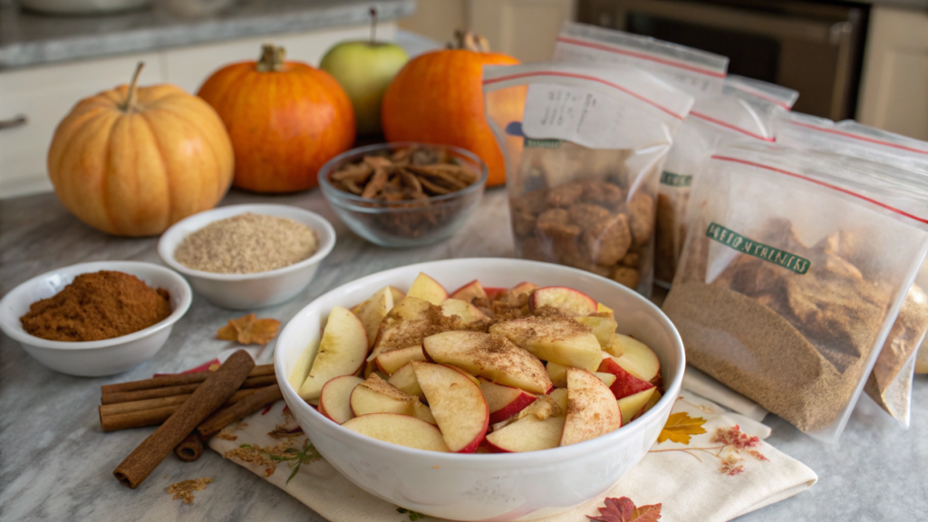 Freezer Pie Filling Prep