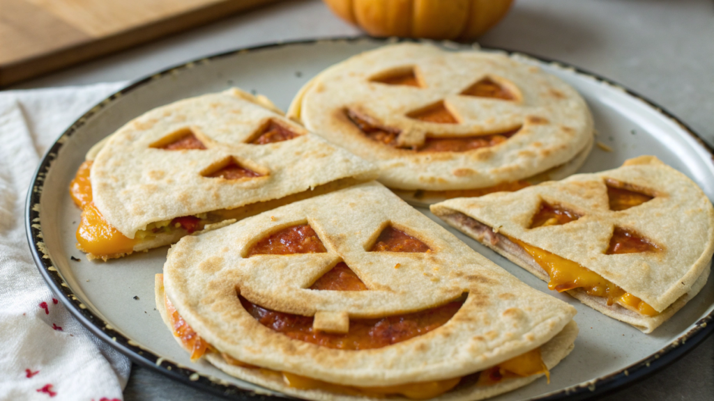 Jack O’Lantern Quesadillas