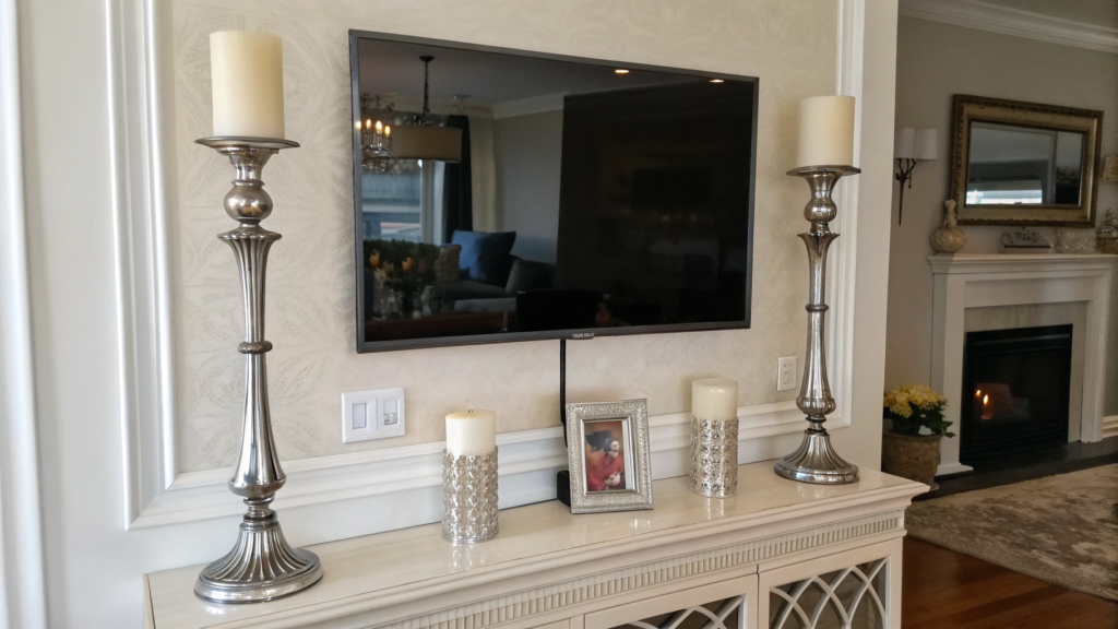 Choosing Slim Candlesticks Around the TV