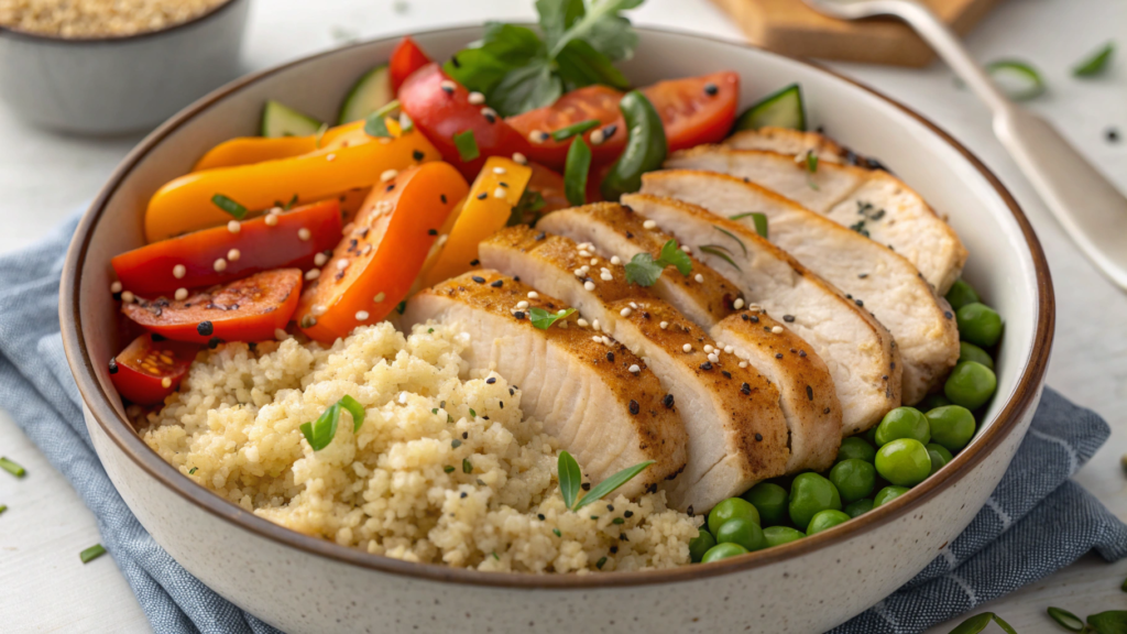 Roasted Chicken Harvest Bowl with Quinoa