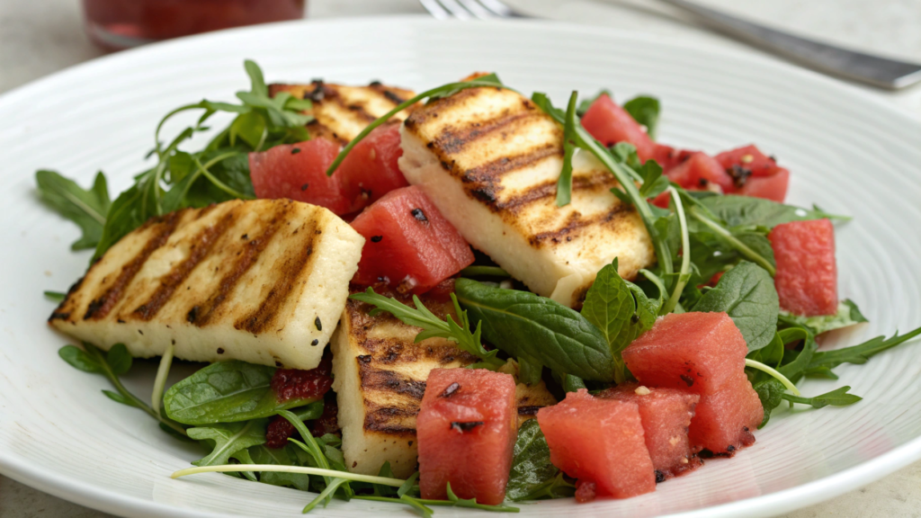 Grilled Halloumi & Watermelon Salad