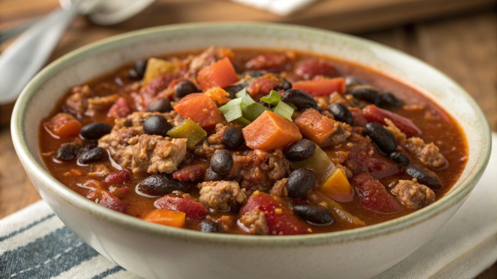 Healthy Turkey Chili with Black Beans