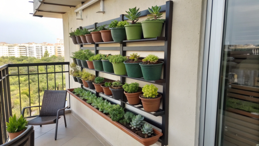 Vertical Wall Shelves for Succulent Displays