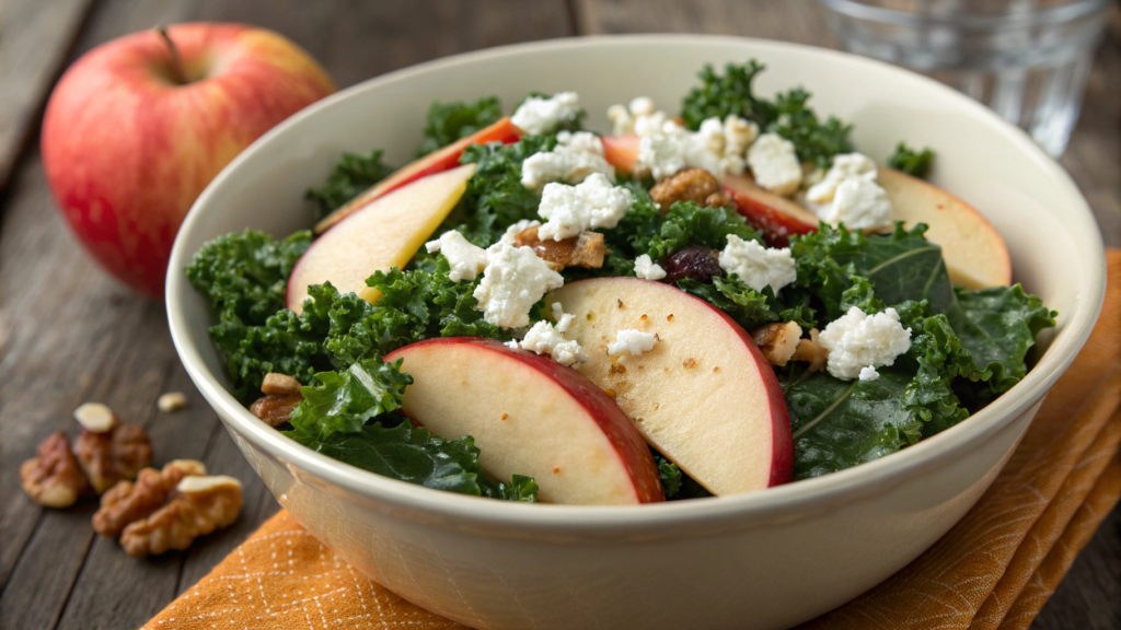 Apple and Kale Harvest Bowl with Goat Cheese