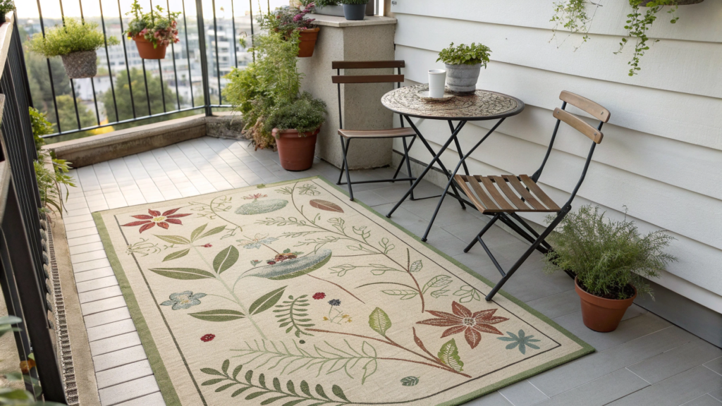 Outdoor Rugs with Garden-Inspired Motifs