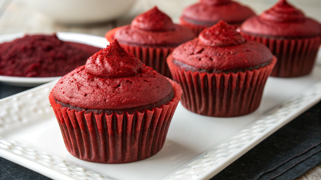 5. Blood Red Velvet Cupcakes