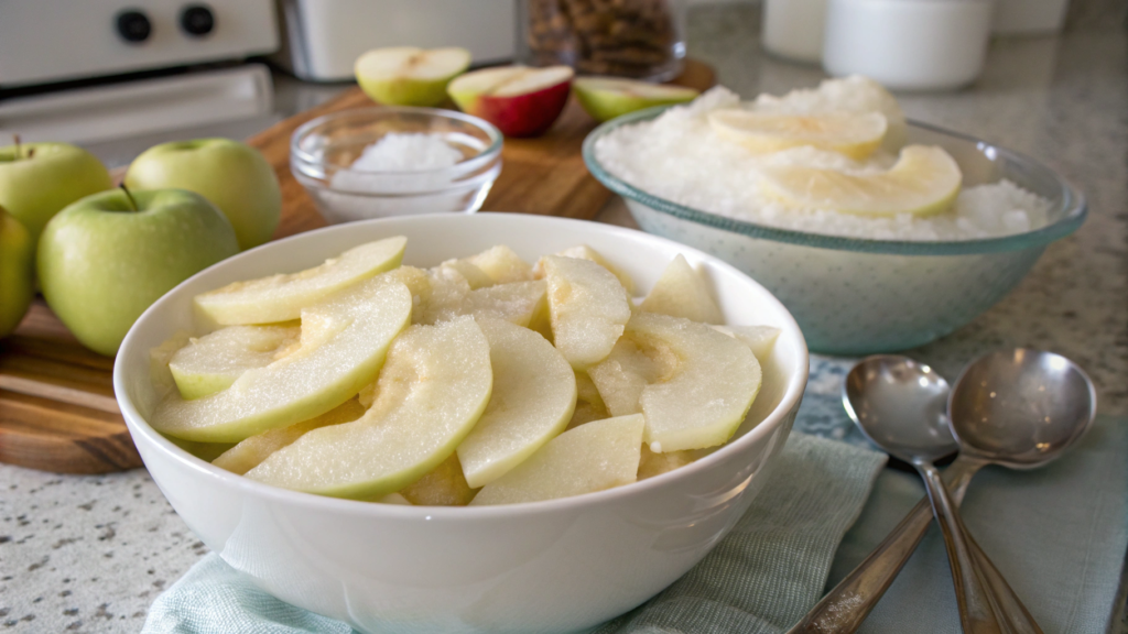 Blanched and Froze Apple Slices