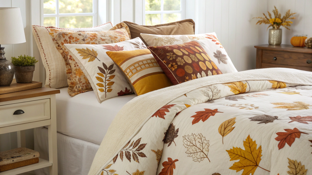 Layering Pillows with Fall Patterns