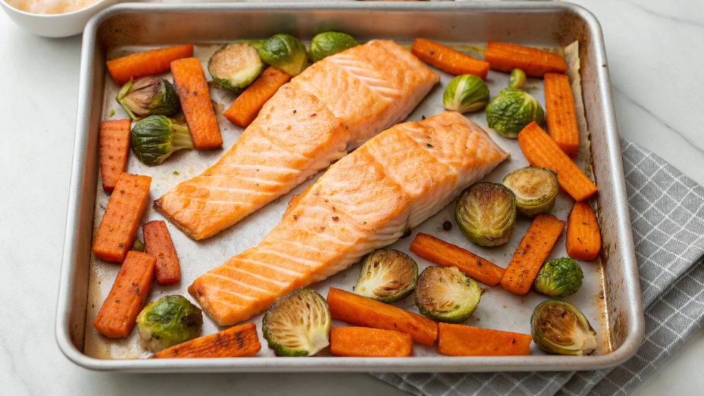 Sheet Pan Salmon with Autumn Vegetables