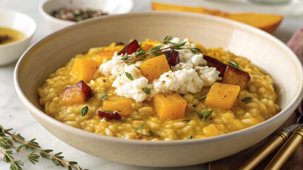 Golden Beet Risotto with Goat Cheese