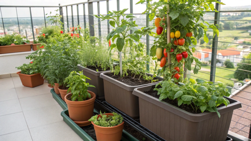 Mini Vegetable Garden in Containers