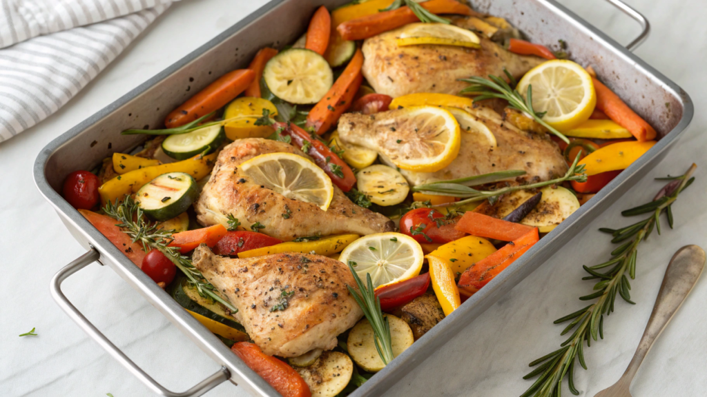 One-Pan Lemon Herb Chicken with Roasted Vegetables