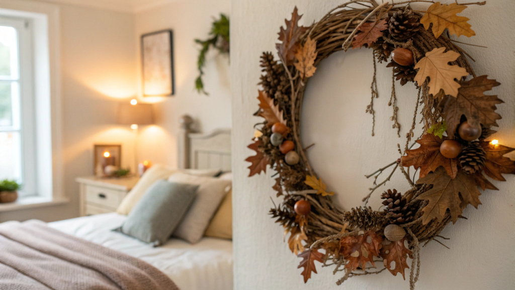 Autumn Wreaths Hung Indoors