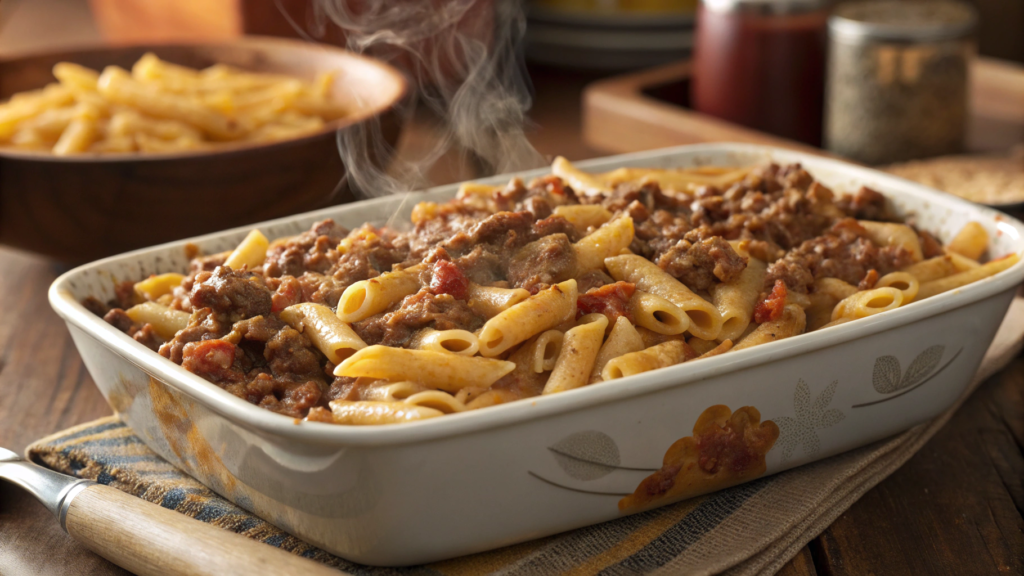 Ground Beef and Pasta Casserole