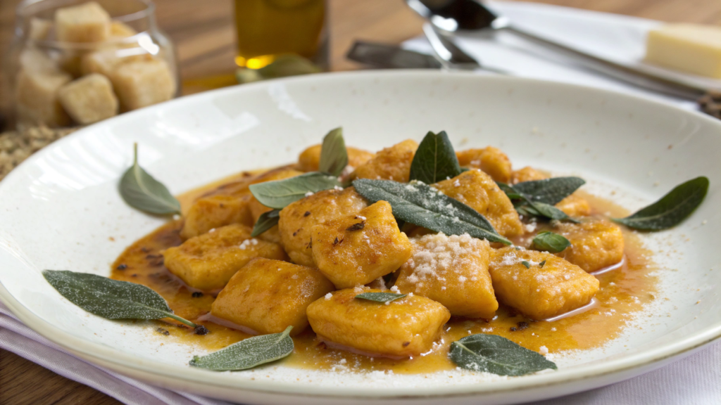 Pumpkin Gnocchi with Sage Brown Butter Sauce