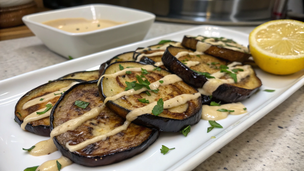Roasted Eggplant with Tahini Drizzle