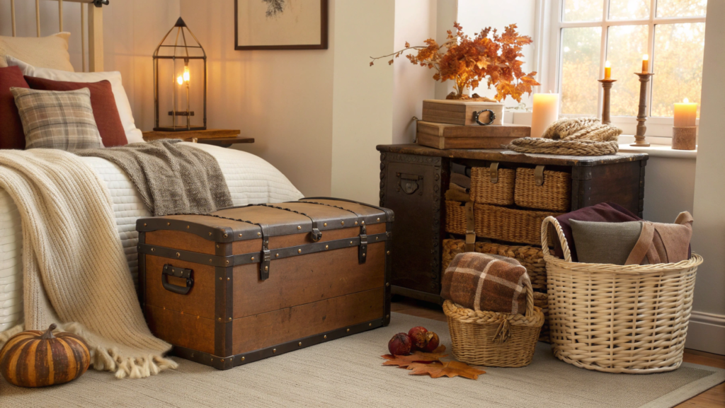 Vintage Trunks and Baskets for Storage and Charm
