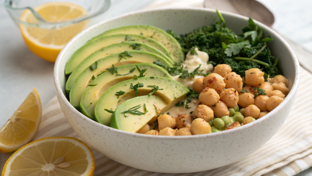 Avocado and Chickpea Harvest Bowl