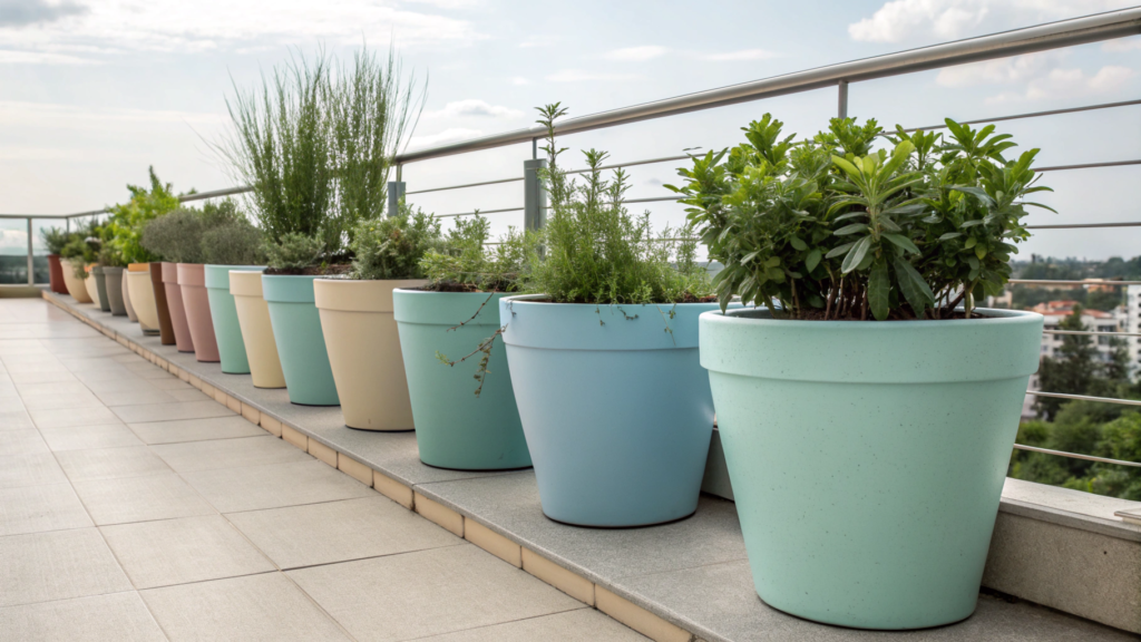 Color-Coordinated Pots for a Stylish Arrangement