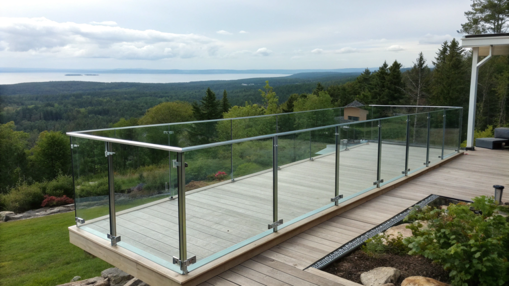 Raised Deck with Glass Railing Panels