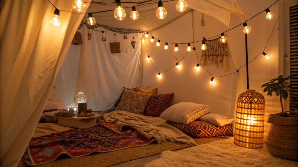 Soft Lighting with Amber Bulbs