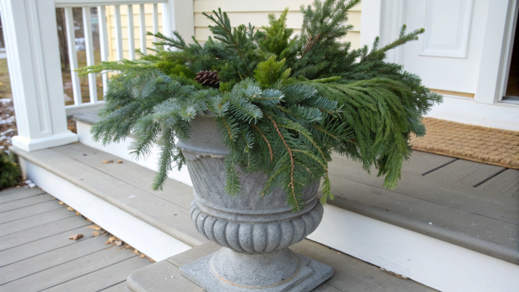 Frost-Proof Evergreen Urn