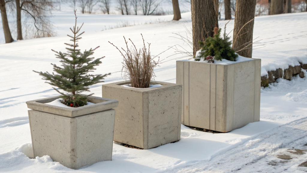 Neutral Concrete Winter Boxes