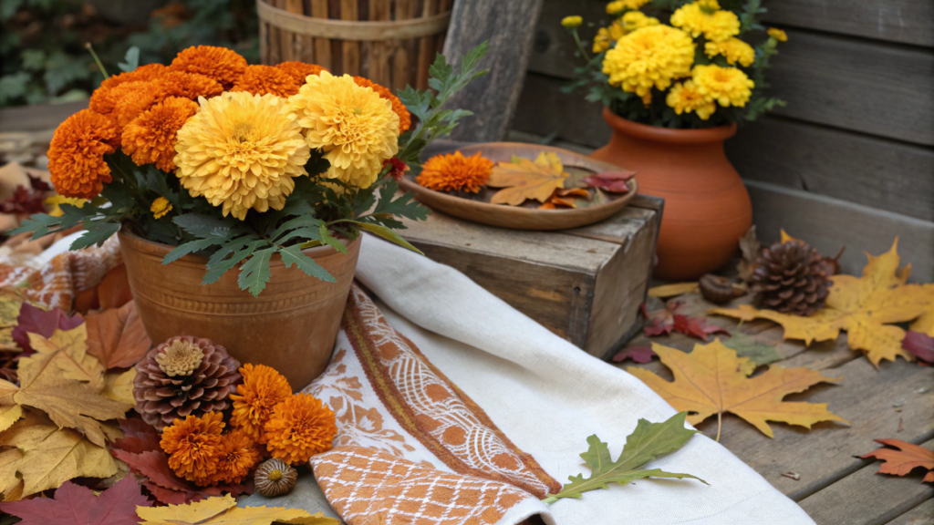 Decorative Marigold Displays for Fall