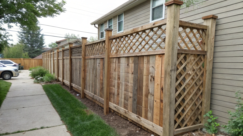 Reclaimed Wood Trellis Fence Project