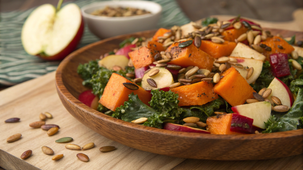 Autumn Harvest Salad with Toasted Seeds