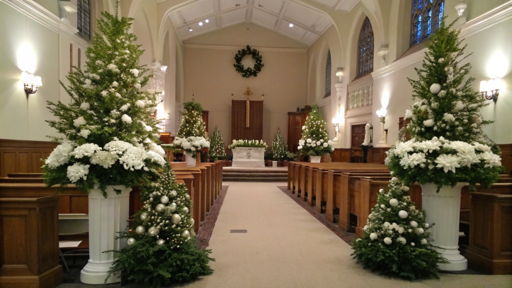 Elegant Church Floral Displays