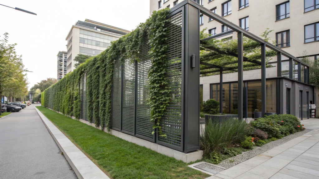 Modern Metal Panels and Ivy