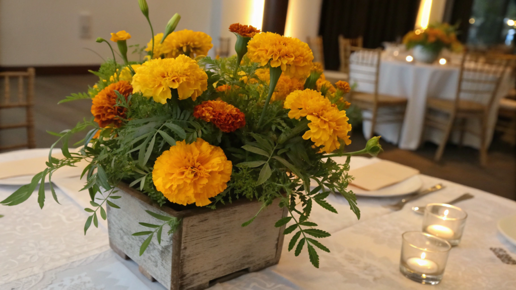 Table Centerpieces with Fresh Blooms