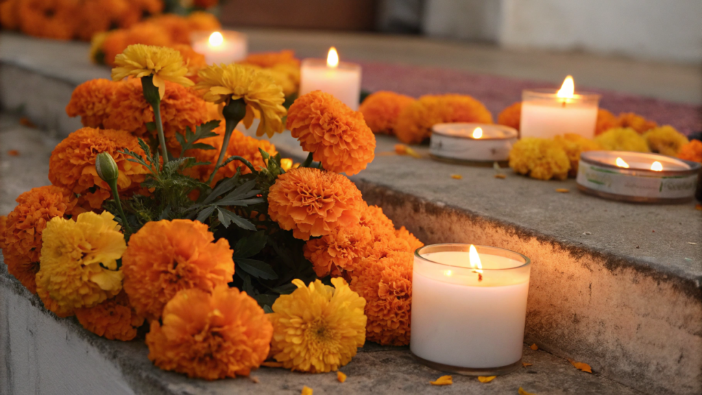 Combining Marigolds with Candles