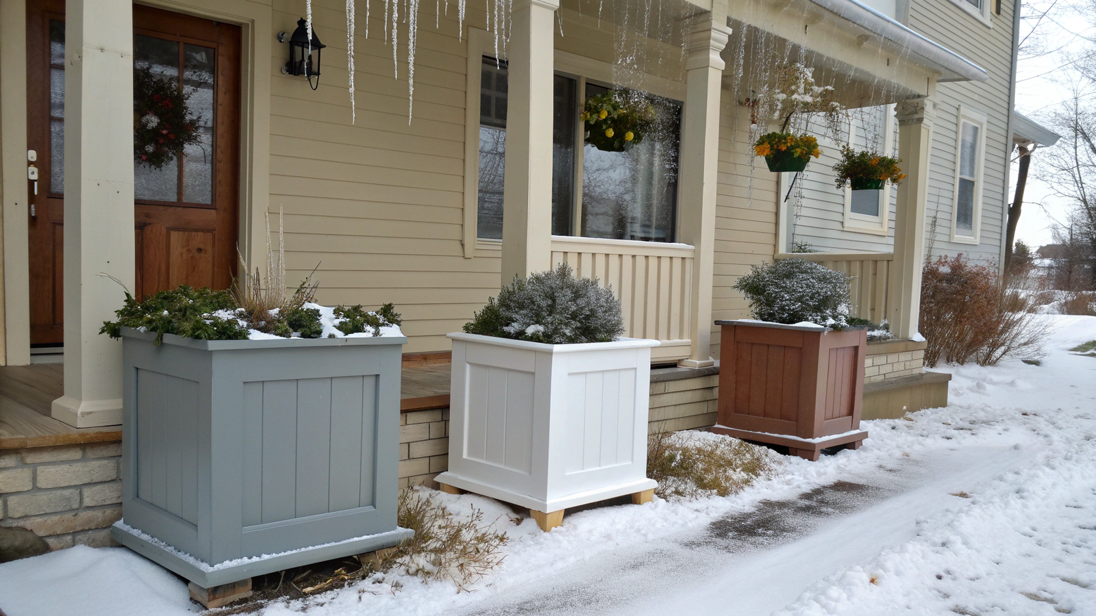 Winterizing Boxes 10 Outdoor Winter Planter Box Ideas for Cold Weather (Gorgeous & Low ...