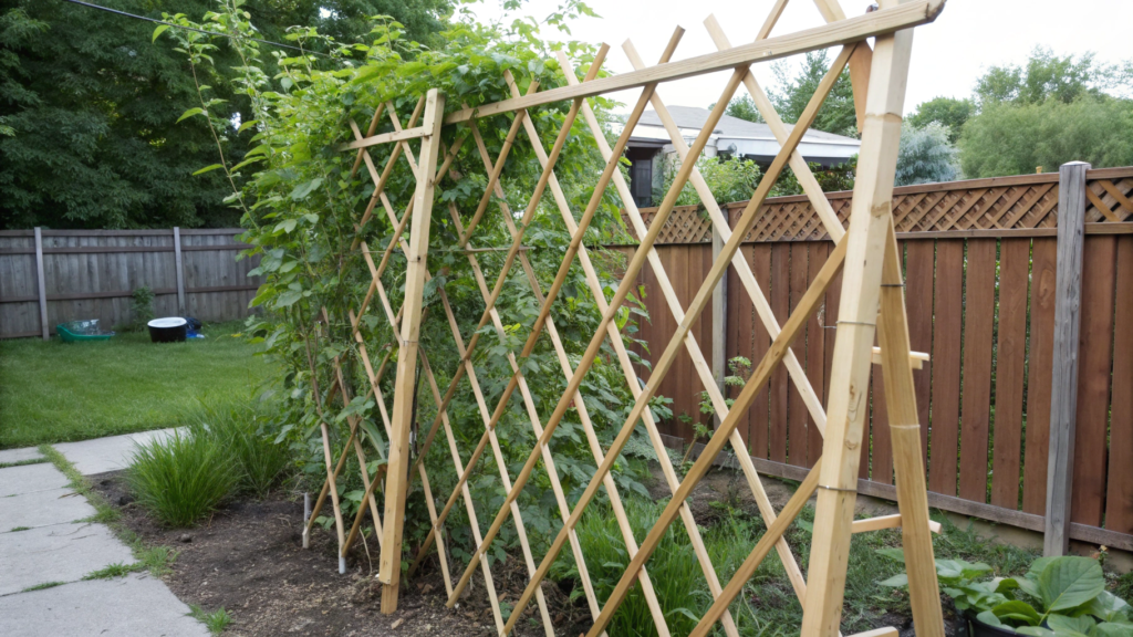 Eco-Friendly Bamboo Slat Trellis