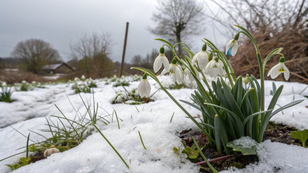 Snowdrops That Bloom Through Snow