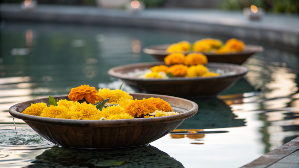 Floating Marigold Bowls