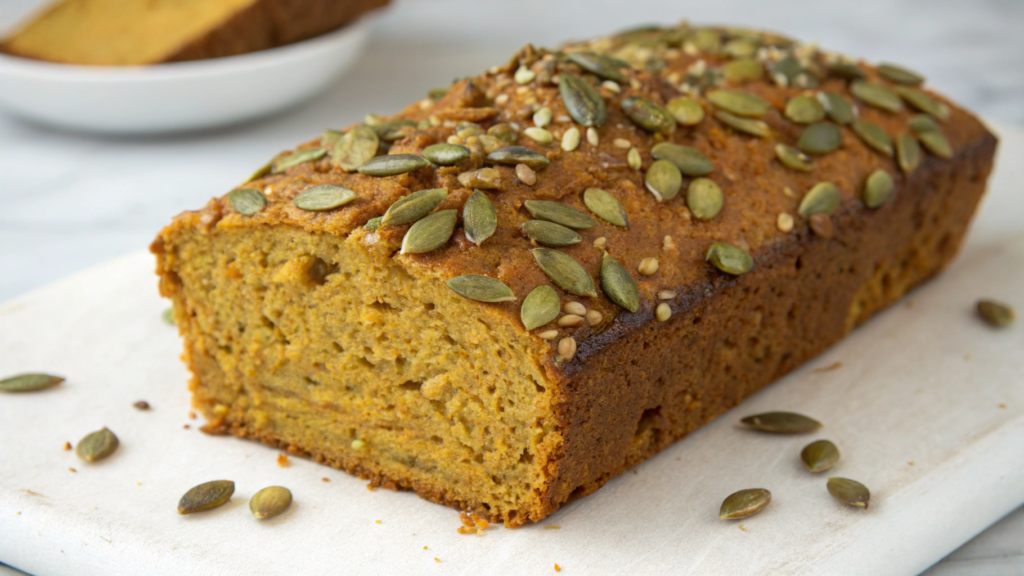 Pumpkin Bread with Crunchy Sunflower Seeds