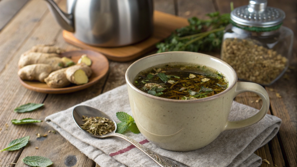 Oregano Ginger Cold-Relief Brew