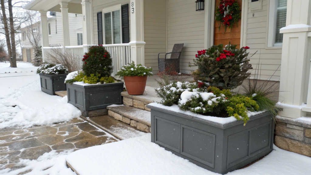 Snow-Resistant Arrangements for Front Porches