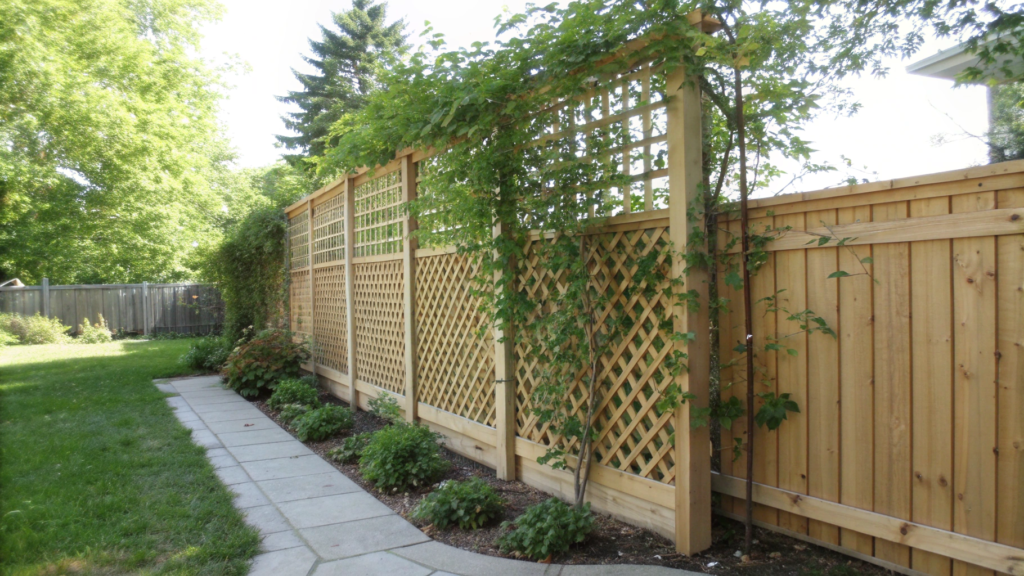 Low-Cost Lattice Screen With Vines