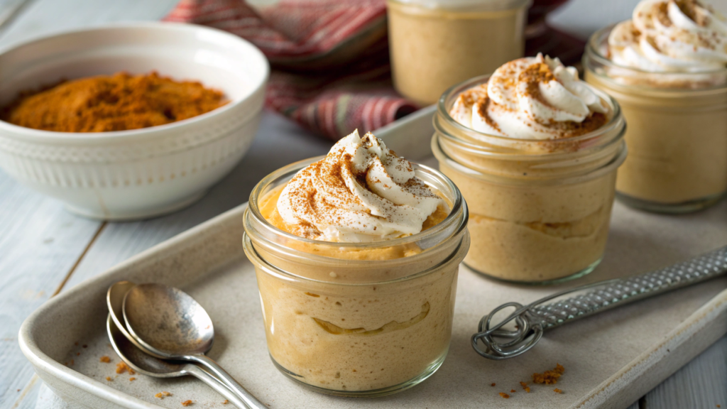 Pumpkin Mousse in Mason Jars
