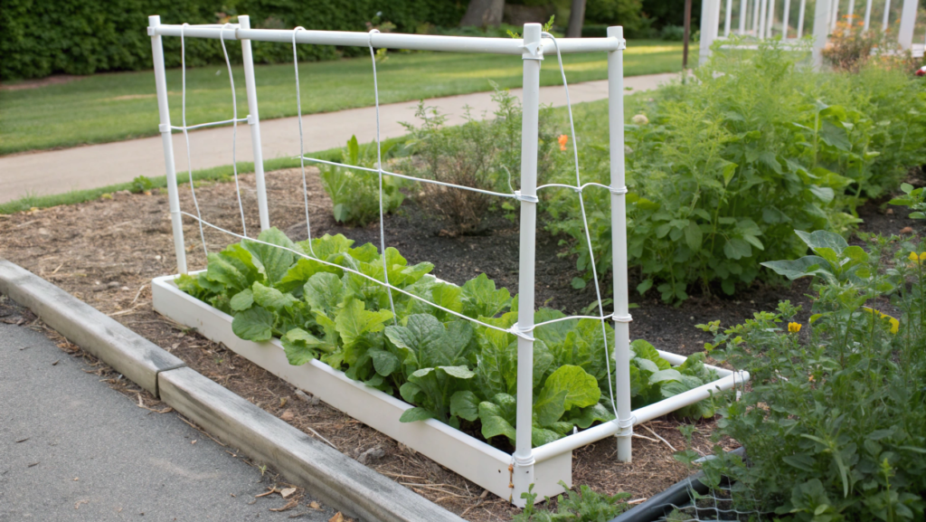 PVC Frame Trellis for Low-Maintenance Greens