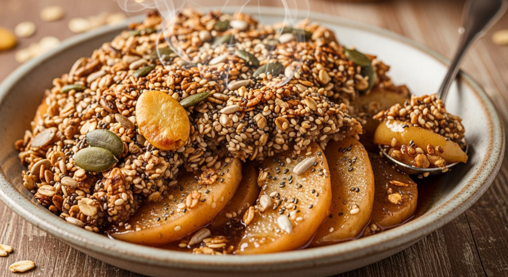 Apple Crisp with Seed Topping