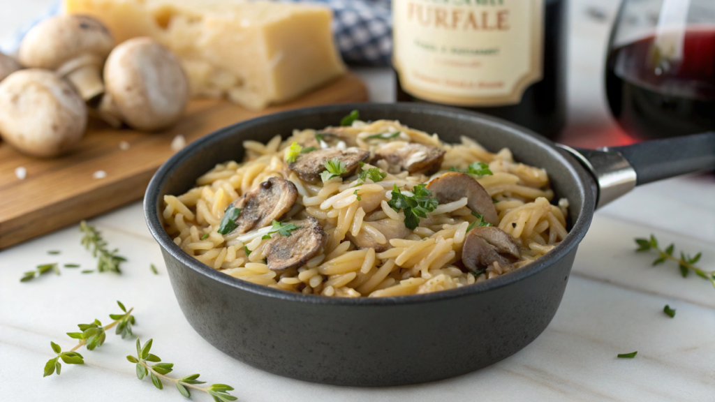 Creamy Mushroom Orzo for Quick Fall Comfort