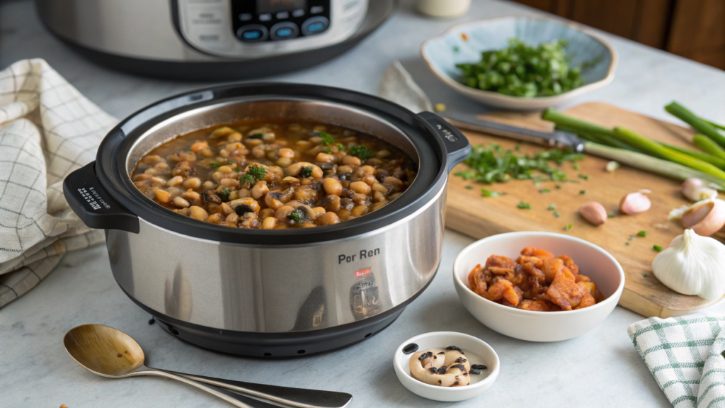 Instant Pot Vegan Black Eyed Peas with Garlic & Ginger