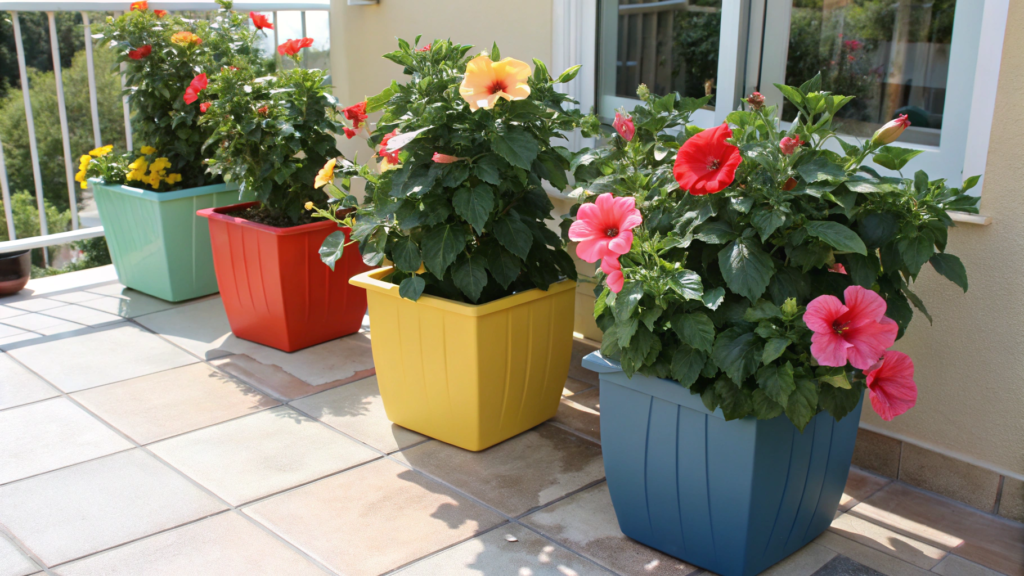 Container Hibiscus Displays for Small Spaces and Patios