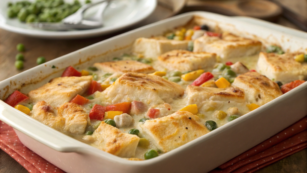 Homestyle Chicken and Veggie Casserole Without Canned Soup