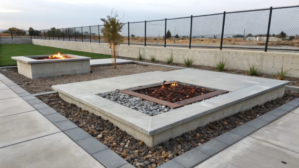 Fire Pit Zones with Unexpected Materials